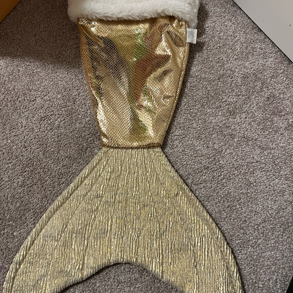 Gold Mermaid Tail Stocking